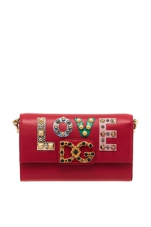 Красная сумка с аппликацией Millennials Dolce & Gabbana