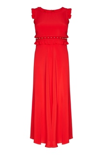 Красное платье с оборками RED Valentino
