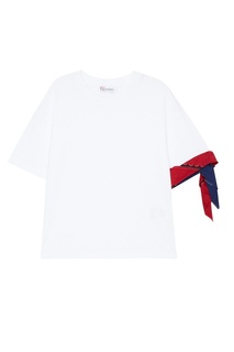 Белая хлопковая футболка RED Valentino