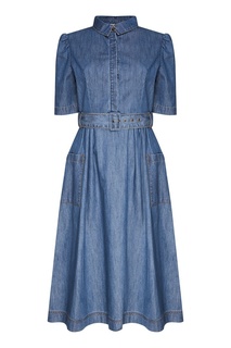 Джинсовое платье-рубашка с поясом Akhmadullina Dreams