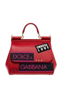 Красная сумка с аппликацией Sicily Dolce & Gabbana