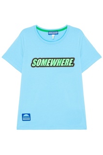 Голубая футболка из хлопка Somewhere Marc Jacobs