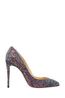 Фиолетовые туфли с глиттером Pigalle Folles 100 Christian Louboutin