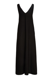 Черное платье-макси с отделкой цепочками Tegin