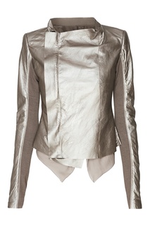 Куртка из золотистой ламинированной кожи Rick Owens