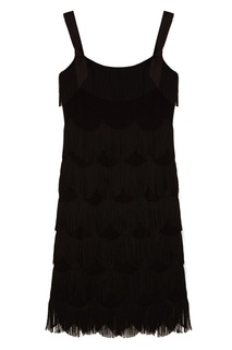 Черное платье с бахромой Marc Jacobs