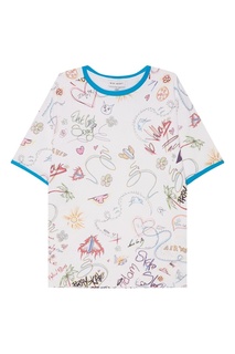 Хлопковая футболка с принтом Mira Mikati