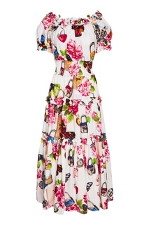 Хлопковое платье с воланами Dolce & Gabbana