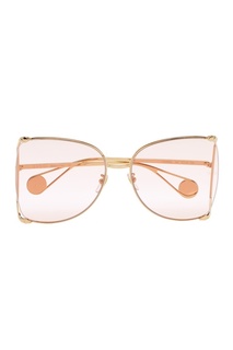 Светло-розовые солнцезащитные очки Gucci