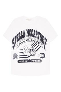 Белая футболка в хоккейном стиле Stella Mc Cartney