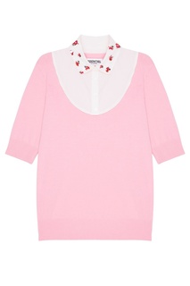 Розовый джемпер с вышитым воротником Essentiel Antwerp