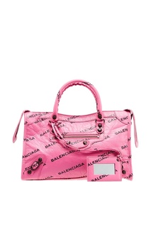 Розовая кожаная сумка Classic City S Balenciaga