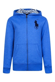 Худи синего цвета на молнии Ralph Lauren Children