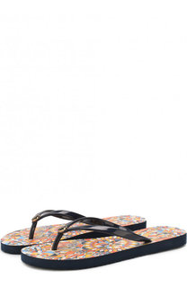 Резиновые шлепанцы с логотипом бренда Tory Burch