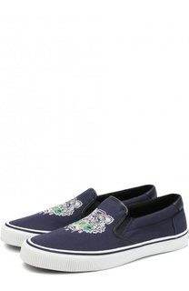 Текстильные слипоны с логотипом бренда Kenzo