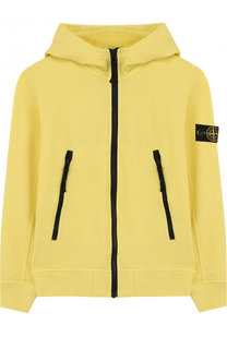 Хлопковый кардиган на молнии с капюшоном Stone Island