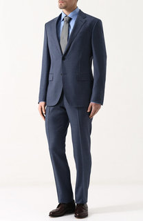 Шерстяной костюм с пиджаком на двух пуговицах Ermenegildo Zegna