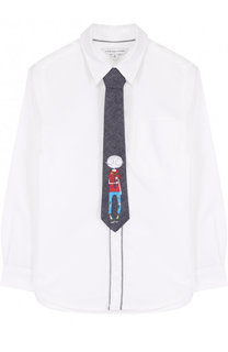 Комплект из хлопковой рубашки и галстука с принтом Marc Jacobs
