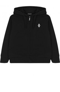 Хлопковый кардиган на молнии с капюшоном Marcelo Burlon Kids of Milan