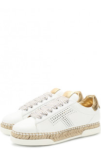 Кожаные кеды на шнуровке Tod’s Tods
