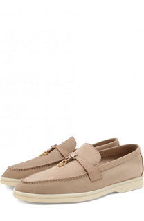 Замшевые лоферы Summer Charm Walk с декором Loro Piana