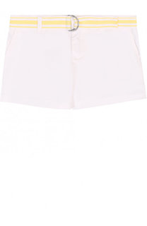 Хлопковые шорты с контрастным поясом Polo Ralph Lauren