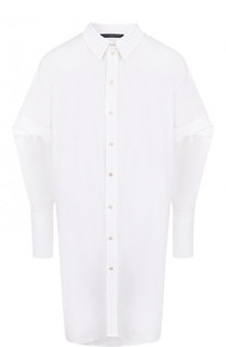 Удлиненная хлопковая блуза свободного кроя Alexander McQueen