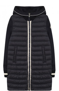 Стеганое пуховое пальто с капюшоном Moncler Enfant