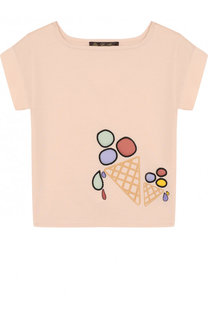 Хлопковая футболка с принтом Loro Piana