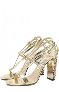 Кожаные босоножки Maeve на декорированном каблуке Jimmy Choo