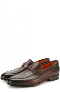 Кожаные пенни-лоферы Santoni
