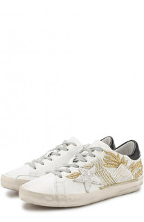 Кожаные кеды SuperStar с аппликацией Golden Goose Deluxe Brand