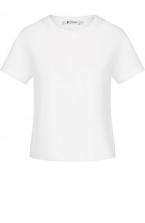 Однотонная хлопковая футболка с круглым вырезом T by Alexander Wang