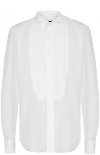 Хлопковая сорочка под смокинг с воротником бабочка Bagutta