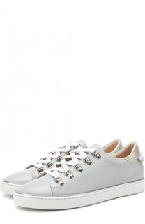 Кожаные кеды на шнуровке Escada Sport