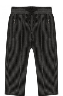 Хлопковые брюки прямого кроя на кулиске Dolce &amp; Gabbana