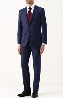 Шерстяной костюм с пиджаком на двух пуговицах Ermenegildo Zegna