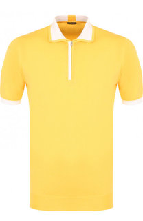 Хлопковое поло с короткими рукавами Kiton