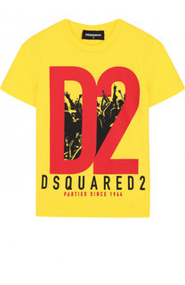 Хлопковая футболка с принтом Dsquared2