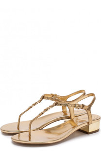 Сандалии Cayla из металлизированной кожи MICHAEL Michael Kors