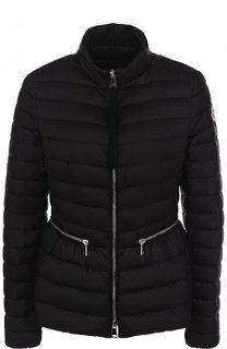 Приталенный стеганый пуховик с воротником-стойкой Moncler