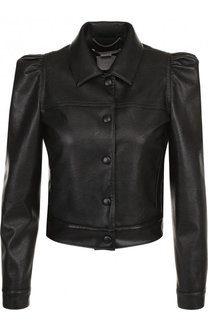 Однотонная куртка из эко-кожи с отложным воротником Stella McCartney