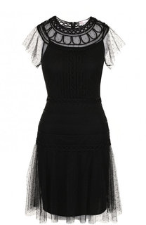 Приталенное мини-платье с круглым вырезом REDVALENTINO