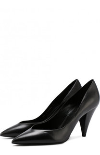 Кожаные туфли Era на фигурном каблуке Saint Laurent