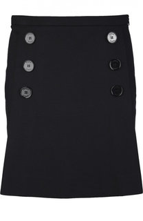 Прямая мини-юбка с декоративными пуговицами Sonia by Sonia Rykiel