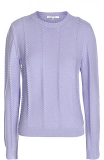 Вязаный пуловер с рельефной отделкой и круглым вырезом Carven