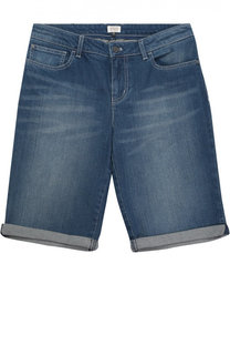 Шорты из денима с отворотами Armani Junior