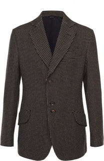 Шерстяной однобортный пиджак с узором Vivienne Westwood