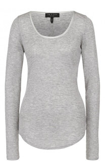 Шелковый лонгслив фактурной вязки с круглым вырезом Rag&amp;Bone Rag&Bone