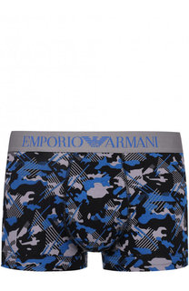 Хлопковые боксеры с широкой резинкой Emporio Armani